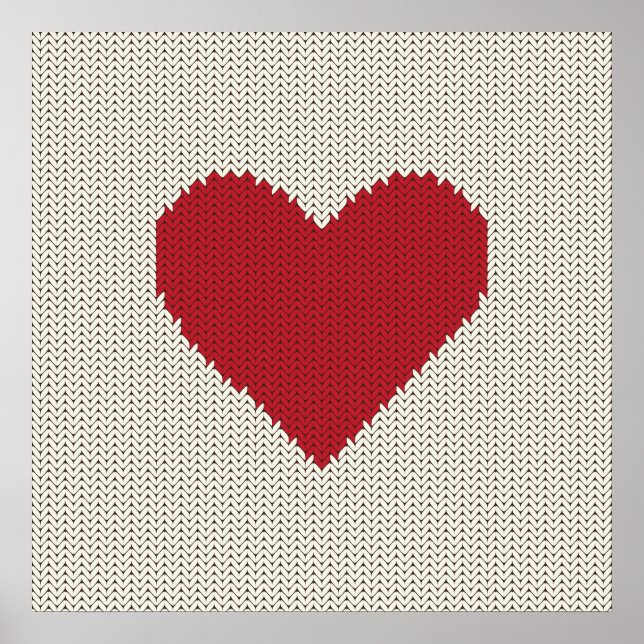 Knitted Heart Poster (Front)