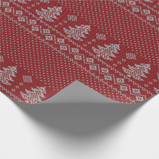 Knitted Holiday Cozy Pattern Wrapping Paper