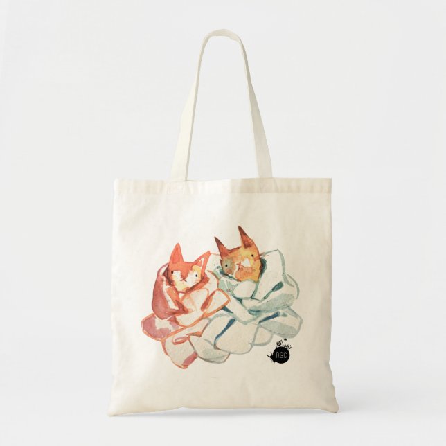 Knitted Kitties Tote Bag (Front)