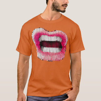 Knitted Lips Triblend  T-Shirt