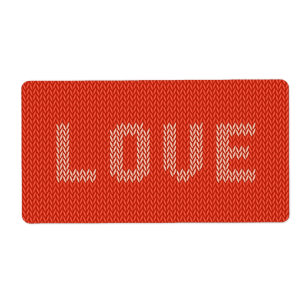 Knitted LOVE Text