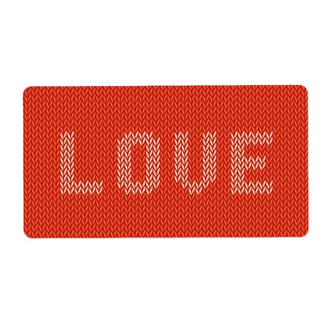 Knitted LOVE Text (Front)