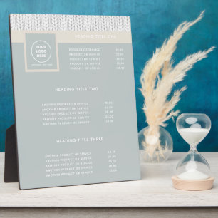 Knitted Pattern Modern Professional Logo Plaque