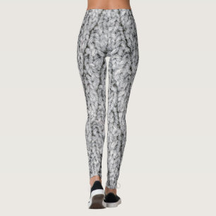 knitted pattern texture leggings