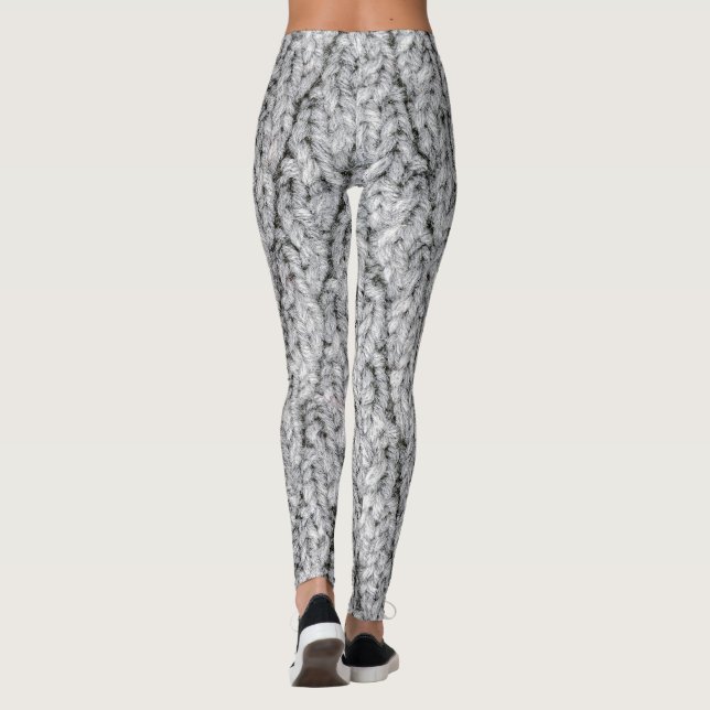 knitted pattern texture leggings (Back)