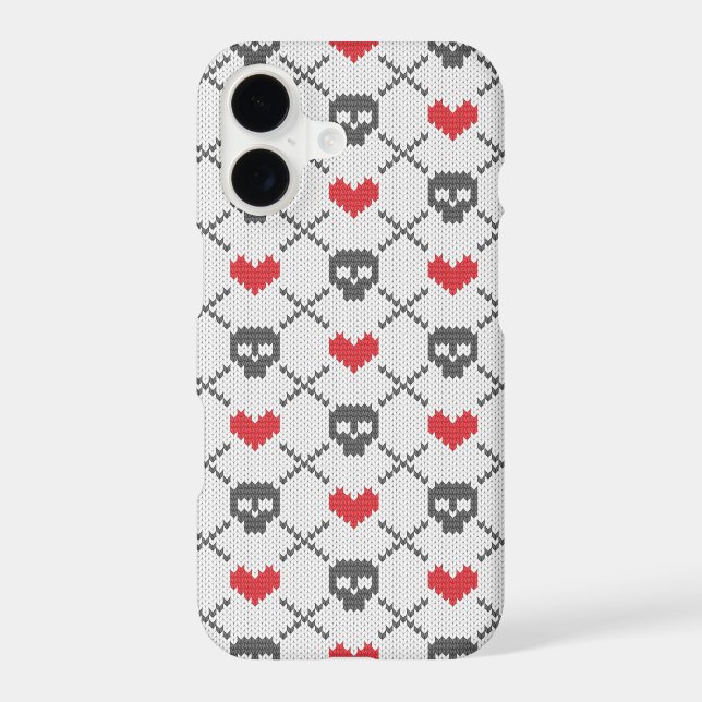 Knitted pattern with skulls (Back)