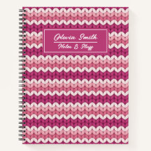 Knitted Pink Zig Zag