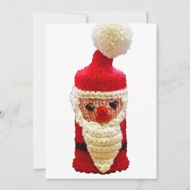 Knitted santa claus holiday card (Front)