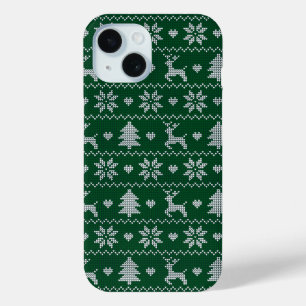 Knitted seamless Christmas pattern iPhone 15 Case