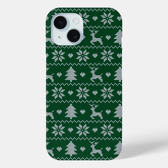 Knitted seamless Christmas pattern Case-Mate iPhone Case (Back)