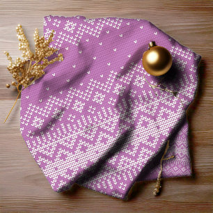 Knitted Stitch Pattern Orchid Pink ID208 Fabric