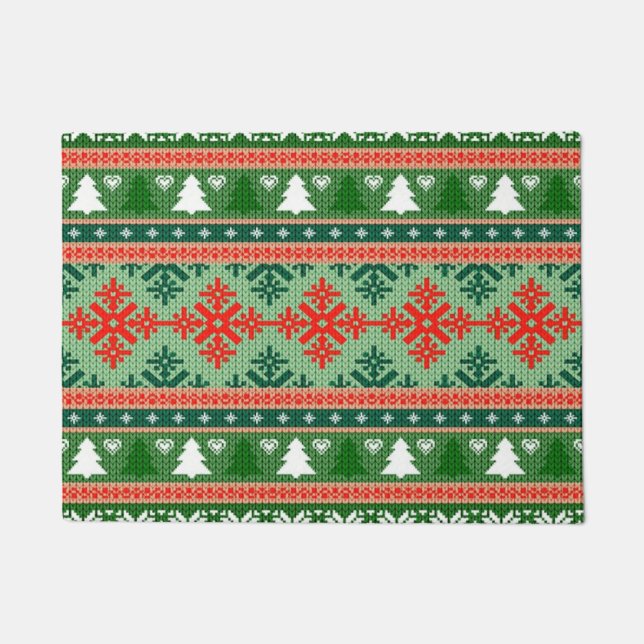 knitted ugly Christmas sweater Doormat (Front)