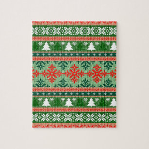 knitted ugly Christmas sweater Jigsaw Puzzle