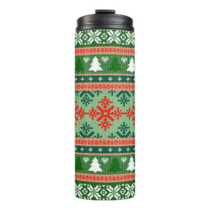 knitted ugly Christmas sweater Thermal Tumbler