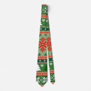 knitted ugly Christmas sweater Tie