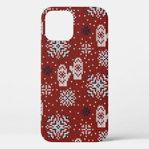 Knitted vintage seamless decorative pattern iPhone 12 case