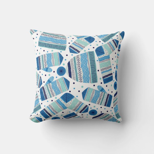 Knitted Winterwear: Cosy Seamless Pattern. Cushion (Front)