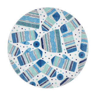 Knitted Winterwear: Cosy Seamless Pattern. Cutting Board