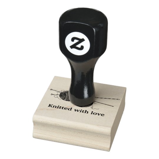 Knitted with love crafting stamp