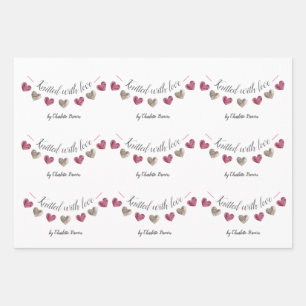 "Knitted with love" hand made presents Wrapping Paper Sheet