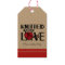 Knitted with love heart wool named gift tag