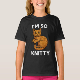 Knitted Wool Cat I'm So Knitty T-Shirt