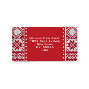 Knitted Xmas Label