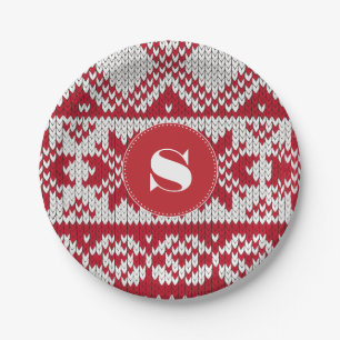 Knitted Xmas Paper Plate