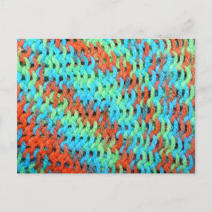 Knitted Yarn in Bright Colours Postcard