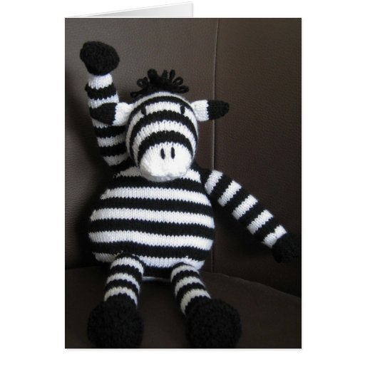 Image of Knitted zebra
