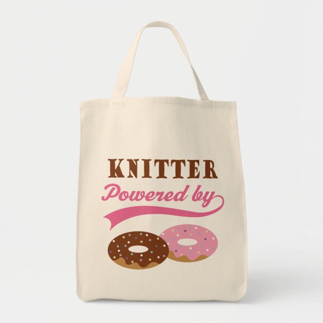 Knitter Funny Gift Tote Bag (Front)