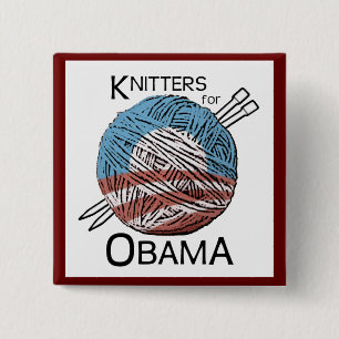 Knitters for Obama Button #3