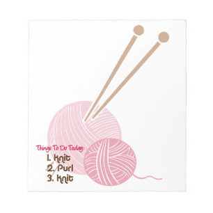 Knitters To Do List Notepad