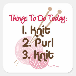Knitters To Do List Sticker