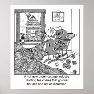 Knitting, a Green Cottage Industry Poster