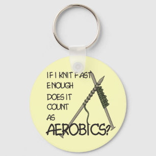 Knitting Aerobics Key Ring