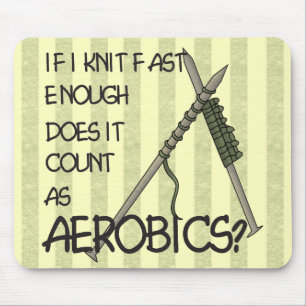 Knitting Aerobics Mouse Mat