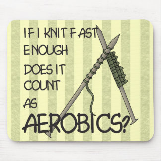 Knitting Aerobics Mouse Mat