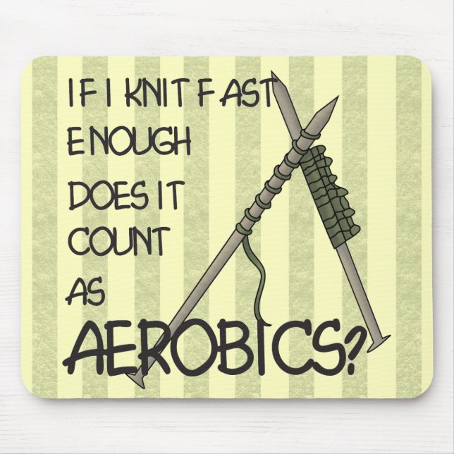 Knitting Aerobics Mouse Mat (Front)