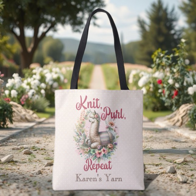 Knitting Alpaca Tote Bag (Discover the perfect project bags and tote bags for crafters, knitters, and crocheters! )