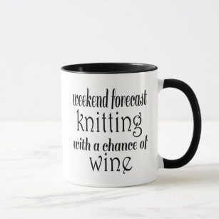 Knitting and Wine Mug