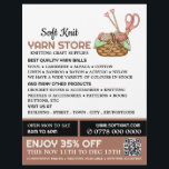 Knitting Basket, Knitting Store, Yarn Store Flyer<br><div class="desc">Knitting Basket,  Knitting Store,  Yarn Store Advertising Flyer by The Business Card Store.</div>