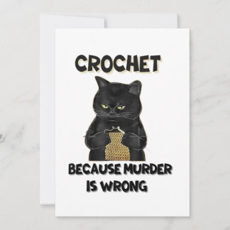 knitting because murder is wrong invitation