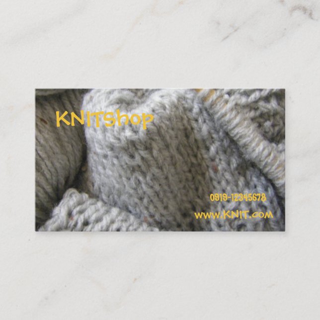 Knitting/ Business Card (Front)