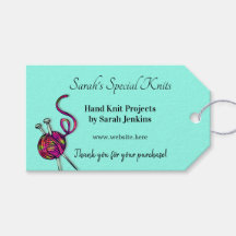 Knitting Business Thank You Customer Tags