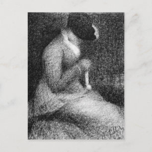 Knitting by Georges Seurat Postcard
