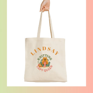 Knitting Capy Queen - Capybara Tote Bag