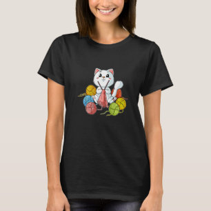 Knitting Cat Knit Cats Stich T-Shirt