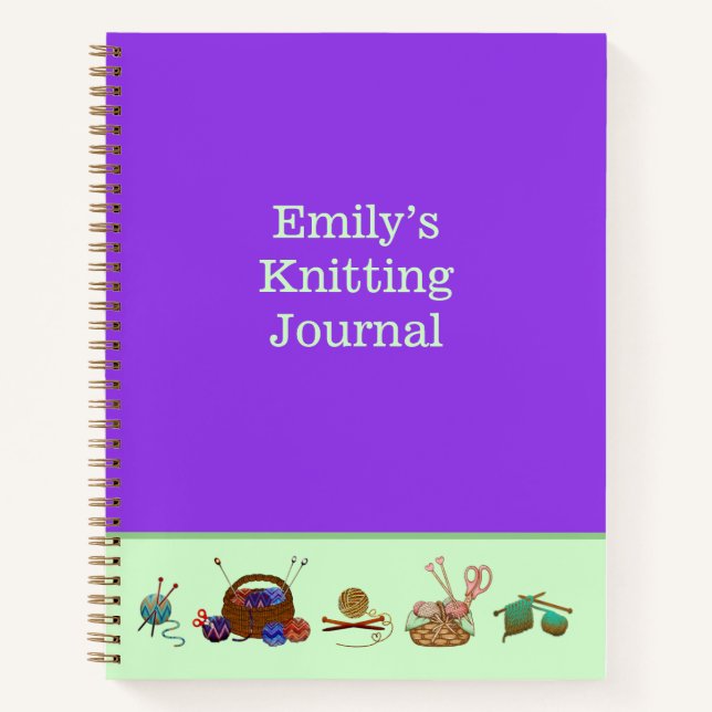 Knitting Charts Yarn Arts Graph Notebook (Front)