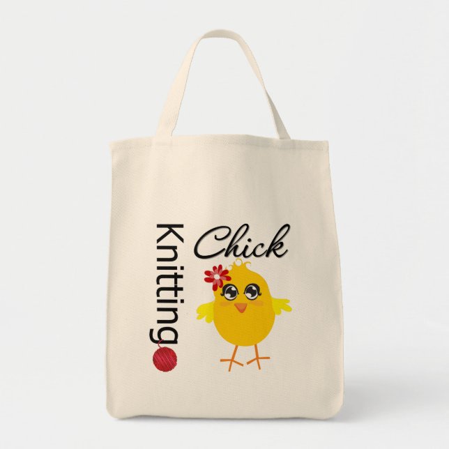 Knitting Chick 2 Tote Bag (Front)